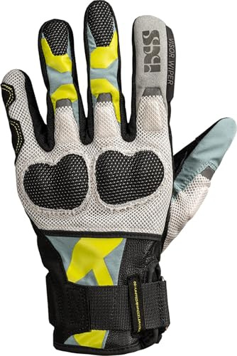 IXS Venture-Air 1.0 Guanti da motociclista femminile, nero/blu/giallo, M