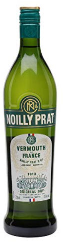 Noilly Prat Original Dry Vermouth, 18% Vol., 75 cl / 750 ml, un aperitivo francese ideale per il cocktail Martini, creato con 20 erbe e spezie come camomilla, coriandolo, arancia e fiori di sambuco