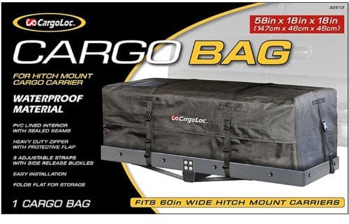 CargoLoc - 32510 147,3 x 45,7 x 45,7 cm Cargo Bag für Anhängerkupplungen, wasserdicht, Schwarz