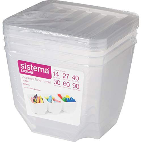 Sistema Storage Large Confezioni 3 Behälter-Polypropylen, Kunststoff, Transparent, 1.3 Liter