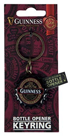 Guinness Flip Down Bottle Opener Keychain Classic Collection Label Design