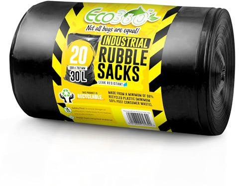 Ecobag INDUST Rubble Sack ROLL20 234,Black,30Litre