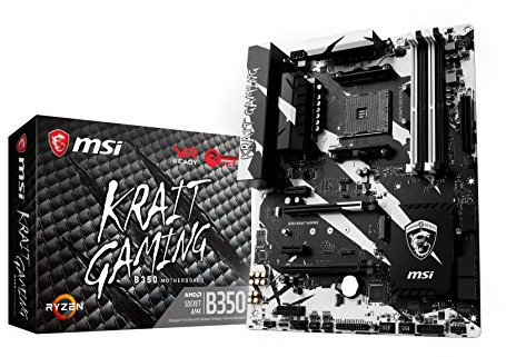 MSI B350-KRAIT-GAMING AM4 AMD RYZEN/7th Gen A-Series DDR4 GB LAN ATX Motherboard - Black