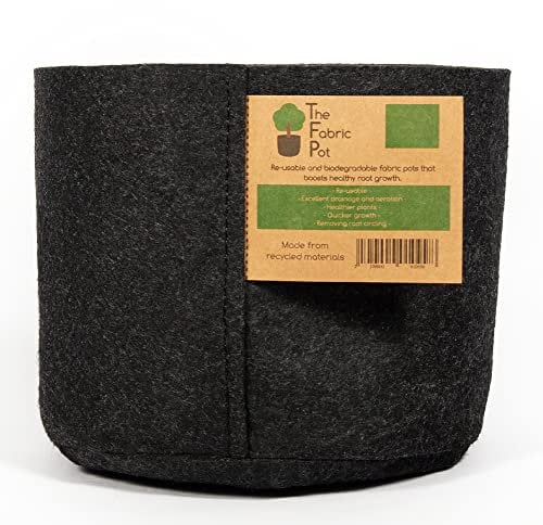 10 x Fabric Pot Square Black 5L