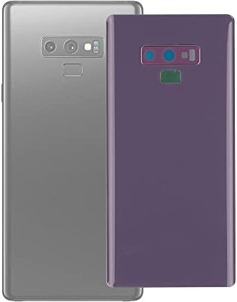swark Battery Back Cover Compatible with Samsung Galaxy Note 9 N960F Battery Cover with Decorative Frame for Camera (without Glass) and Flash Light Cover (Purple)