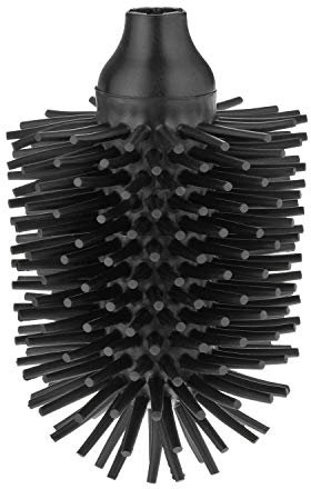 Kela La Brosse Ersatz Wc-Bürstenkopf, Silikon, Schwarz, 12.5cm 8cmØ