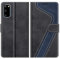 MOBESV Coque pour Samsung Galaxy S20, Housse en Cuir Magnétique Fonction Stand Étui pour Samsung Galaxy S20, Élégant Noir