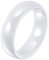 PAURO Damen Herren 6MM Hochglanzpolierter Ring Verlobungsversprechen Hochzeitsband Keramik Weiß Größe 52 (16.6)