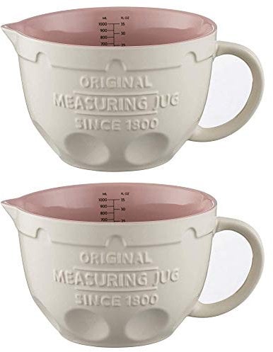 Mason Cash Innovative Kitchen Measuring Jug 1 Liter Cream (Pack of 2)