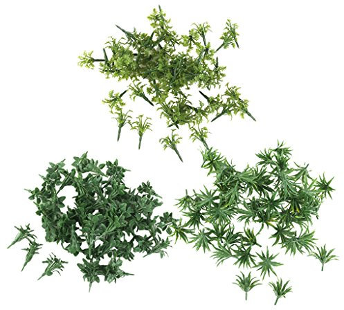 Milageto 150PCS Modell Glaswasserpflanzen Graslandschaft Layout Landschaft Grün 1/60 1/75