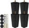 Lot de 4 pieds de canapé en bois - Forme carrée - Pour meuble de remplacement - Couleur : bois - 10 cm - Noir