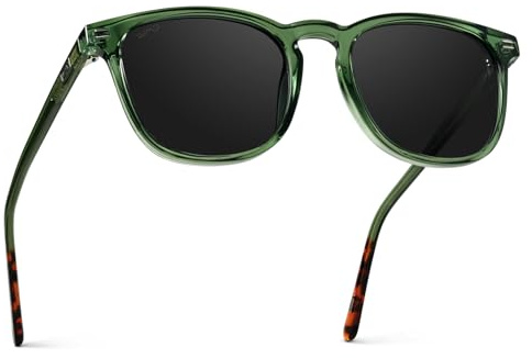 WearMe Pro WMP Eyewear - Men's Polarized Modern Rounded Square Sunglasses