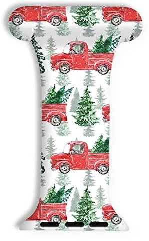 Makzib fob Compatible with Apple Watch Christmas Pattern Pin Fob Strap for iwatch Series 7 6 5 4 3 2 1 SE Infection Control Design for Nurses Doctors Midwives Hikers Paramedics (38mm/40mm, Pattern 3)