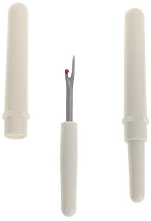 Yushu 2 Stück scharfer Nahttrenner Kreuzstich Entstecher Nähen Handwerk Werkzeug Kunststoff Griff Fadenschneider Nahttrenner zum Nähen Faden Trenner