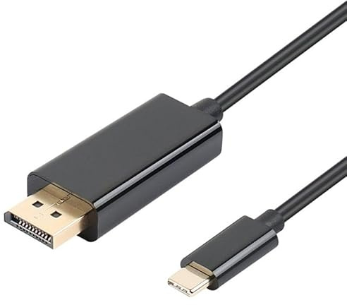 INF USB-C zu DisplayPort (DP) Adapter 4K (1,8 m) schwarz