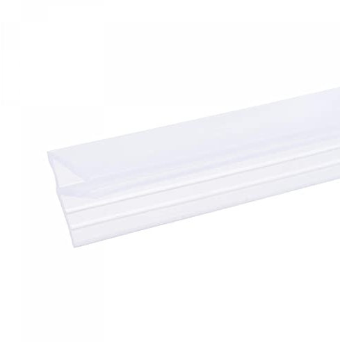 sourcing map Frameless Glass Shower Door Sweep, 177.17 Long, for 1/4(6mm) Glass, F-Type Door Side Seal Strip