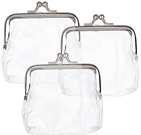 GORGECRAFT Porte-Monnaie Transparent Porte-Monnaie Transparent - en Gelée PVC Étanche - en Fer - -Cartes pour Femmes Cartes de Crédit Cash Transporter