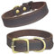 Hundehalsband Leder Lederhalsband Hund Hundehalsband Strapazierfähiges Klassische Lederhalsband Hundetrainingshalsband Verstellbares Hundehalsband mit Metallschnalle und Handgewebte Schnalle-S