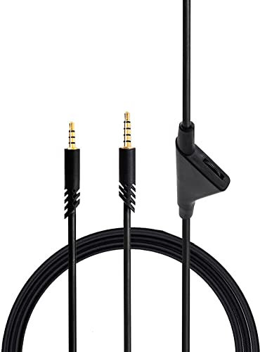ZLiT A10 A40 Headset-Kabel, Ersatzkabel für Astro A10 A40 Gaming-Headset, Audio-Stummschaltung, Inline-Kabel für Logitech für Xbox One PS4 (schwarz)