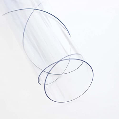 YSUEFIJO Tischdecke PVC Folie 120cm, 2,0 mm Transparente Tischdecke, Wachstuch-Tischdecke Abwaschbar Garten, Tischfolie Schutzfolie Tischschutz, Durchsichtige Tischschutzfolie, Viele Größen