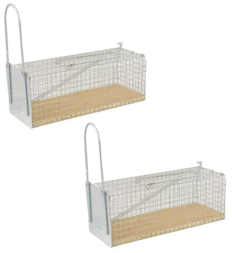 Mausefalle Rattenfalle XXL 24x10x10cm Set Lebendfalle Korbfalle Mäusefalle 3514 (2)