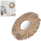 SALALIS Miroir de Décoration Murale, Imagerie HD Beau Miroir Mural Décoratif en Paille Tressée en Acier Inoxydable Facile à Accrocher pour la Maison pour la Salle de Bain (Nature)