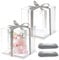 RHBHY 2 Stück Tortenschachtel Tortenkarton Tortenbox 26 * 26 * 25cm Cake Box Transparent Torten Transportboxen Geschenkbox Durchsichtig mit Sockel und Band für Geburtstag Dessert (26 * 26)