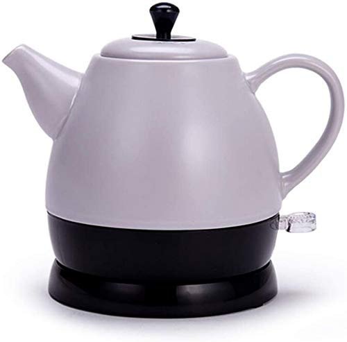 Kettles, Ceramic Electric Kettle Cordless Water Teapot, Teapot-Retro 1L Jug, 1350W Water Fast for Tea, Coffee, Soup, Oatmeal-Removable Base, Automatic Power Off,Boil Dry Protection/Gray Anniversary