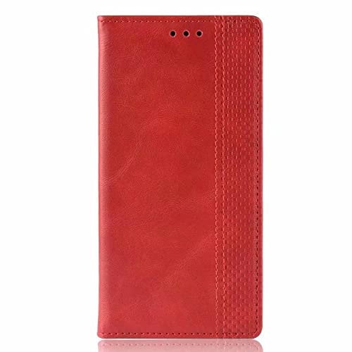 TUUNKMUY Lederhülle für Fairphone 5 Flip Hülle, Wallet Case Handyhülle Handytasche Book PU Leder Tasche Flipcase Kartensteckplätzen Ständer Brieftasche Schutzhülle für Fairphone 5 rot