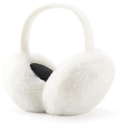 Couvre Oreilles, Cache oreilles pour l'hiver Femmes, Cache Oreilles en Peluche Pliable, Cache Oreilles en Peluche pour Femme, Chauffe-oreilles Hiver Chaud Couvre Oreilles, pour Femmes Hommes(Blanc)