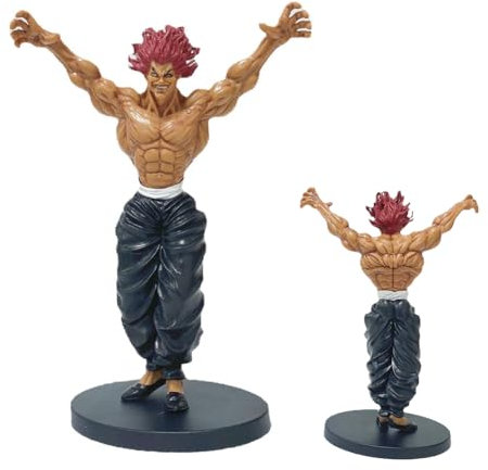 Ldruieu Muskelmann Hanma Yujiro Figur Baki Anime Figuren 22cm PVC Actionfiguren Collection Statue Cartoon Charakter Desktop Dekoration Geschenk für Anime Fans