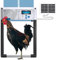 Hühnerklappe Automatisch ChickenGuard All-in-One, Hühnerstalltürfarben in Vier Farben, Timer/Lichtsensor, Auto-Stop, Raubtiersicher, Wintermodus-Power-Boost, Batterien Enthalten (Blaue Solar)