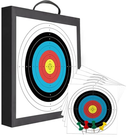 - QI HUO JU - Bogenschießen-Ziele für Hinterhof-Bogenschießen, EVA-Schaum-Zielscheibe, tragbarer Pfeil-Zielblock für Erwachsene, Jugendliche, Outdoor-Übungen, Jagd (EVA-Ziel mit Seil)