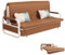 Mendler Schlafsofa HWC-M83, Schlafcouch Couch Sofa, Schlaffunktion Bettkasten Liegefläche, 190x185cm - Stoff/Textil braun