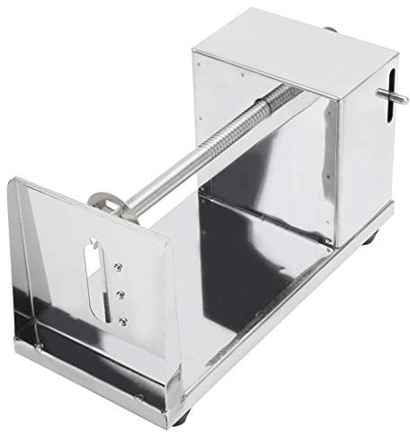 Affettatrice per Patate in Acciaio Inossidabile, Tagliatrice a Spirale per Snack di Patate, con Piedini Antiscivolo, Affettatrice a Spirale per Patate 26,5x12x14 Cm