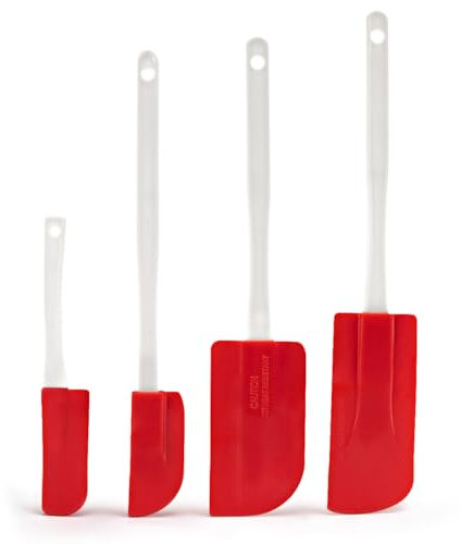 Silicone Spatula Set of 4 Kitchen Utensils for Baking, Dough Scraper, Cooking and Mixing, Heat Resistant, Non-Stick Silicone Dishwasher in Food Grade