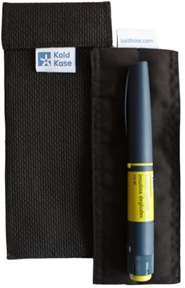 Kold Kase - Nevera para Insulina Portátil Individual | Negro | Estuche Isotérmico sin Electricidad | Ideal para Viajes y Uso Diario | Conservación de Medicamentos Frescos | Reutilizable y Práctico