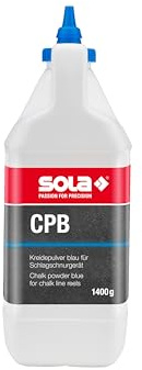 Sola CPB Schlagschnurkreide Blau - Füllmenge 1400 g - Schlagschnur-Pulver Blau, Ersatz-Kreide für Schlagschnur - sehr gut sichtbar auf hellen Oberflächen - gute Hafteigenschaften - leicht abwaschbar