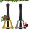 2 Stuck Glocke als Weihnachtsmann Accessoire,Gold Tischglocke Handglocke, Nikolausglocke Weihnachtmannkostüm Accessoire, Tischglocke, Weihnachtsglocke Gold Silber