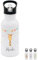 wunderwunsch® - Personalisierte Trinkflasche Kinder Edelstahl [ 500ml ] - Robuste Trinkflasche mit Namen - Wasserflasche mit Trinkhalm - Personalisierte Geschenke für Kinder (Giraffe Girlande)