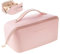 JSTHHTT Borsa Cosmetica da Viaggio, Trousse Trucchi Donna in Morbida Pelle PU, Borsa da Viaggio per Cosmetici, Borse da Toilette Impermeabile Portatile (Rosa)