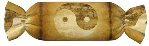 KIROJA Zylindrisches Kissen mit Yin-Yang-Symbol, bequeme Heimdekoration, Weihnachtsdekoration, Kissen mit Einsatz