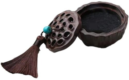 Dianzan Laubsägearbeiten Holz Kapuzinerkresse Räucherstäbchen Ebenholz Räuchergefäß Mini Räucherstäbchenhalter Home Aesthetic Yoga Room Decor Zubehör