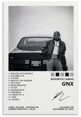 Kendrick Poster Lamar GNX, Musikalbum-Cover, Poster für Zimmer, Leinwand, Wandkunst, Schlafzimmerdekoration, 40 x 60 cm