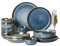 HWJFDC Juego de Vajilla Juego de Platos de cerámica, Platos for la Cena, Platos for Carne, Postre, Ensalada, Sopa, Platos con Degradado Azul, vajilla, 1 Pieza(3.4 Inch Dish)