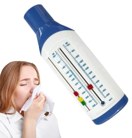 DAWCBVJQ Easy Pe-ak Flo-w Meter zur Überwachung der Lungenfunktion – Expiratory Flo-w Meter – Spirometer Atemmesssystem – Tragbares Spirometrie-Messgerät für tiefes Atemtraining Kinder Erwachsene