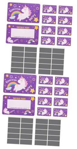TOYANDONA 2 Sätze Rubbellos Streich Aufkleber Karte Spiele Planke Lustig Kratzen Zappeln Bausätze Dinge Vorgeben Gefälscht Aufdecken Pop 350 g Beschichtetes Papier Colorful