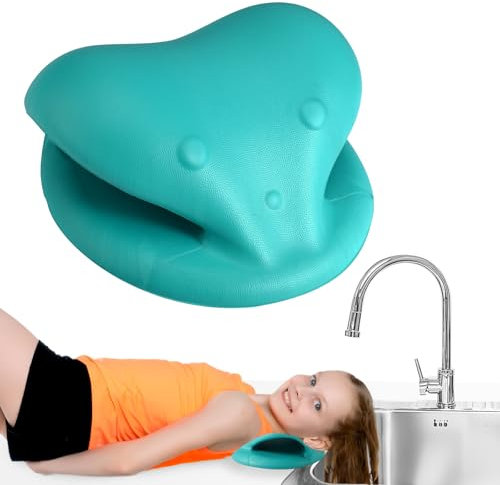 Nackenkissen Zum Haarwaschen für Kinder, Shampoo-Station für Waschbecken Tragbares Shampoo-Becken für Kinder Ergonomisches Haarwaschkissen für Waschbecken Badewanne (Grün)