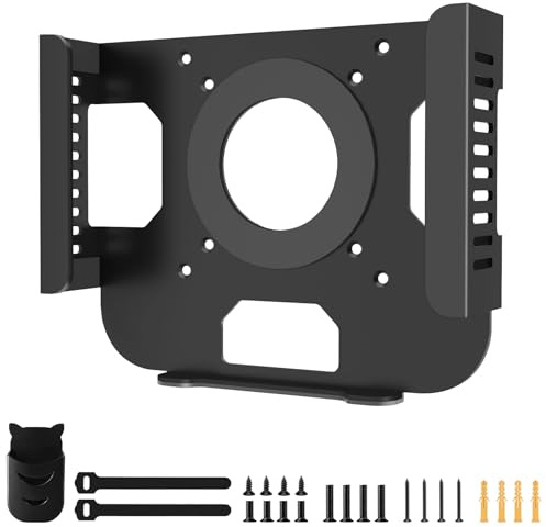 Metall Halterung Kompatibel mit Mac Mini M1, M2, M2 Pro Mini VESA/ Wand/ Untertisch Halterung für Mac Mini Mitte 2011 bis 2023 M1 M2 Dock Kratzfeste Monitorhalterung für Mac Mini mit Stifthalter