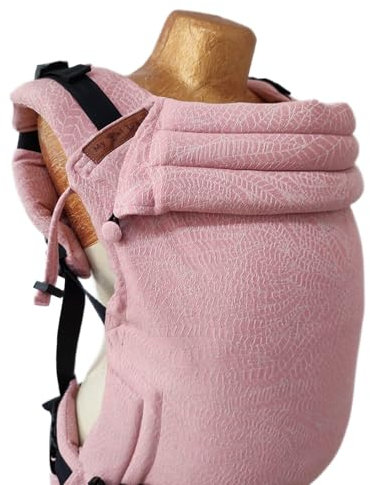 Mitwachsende Babytrage Rosé – ergonomische Babytrage für Neugeborene & Kleinkinder ca. 6-48 Monate, bis 22 kg – Fullbuckle & Onbuhimo – atmungsaktiv, sicher & stilvoll